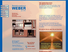 Tablet Screenshot of bestattungen-weber.de